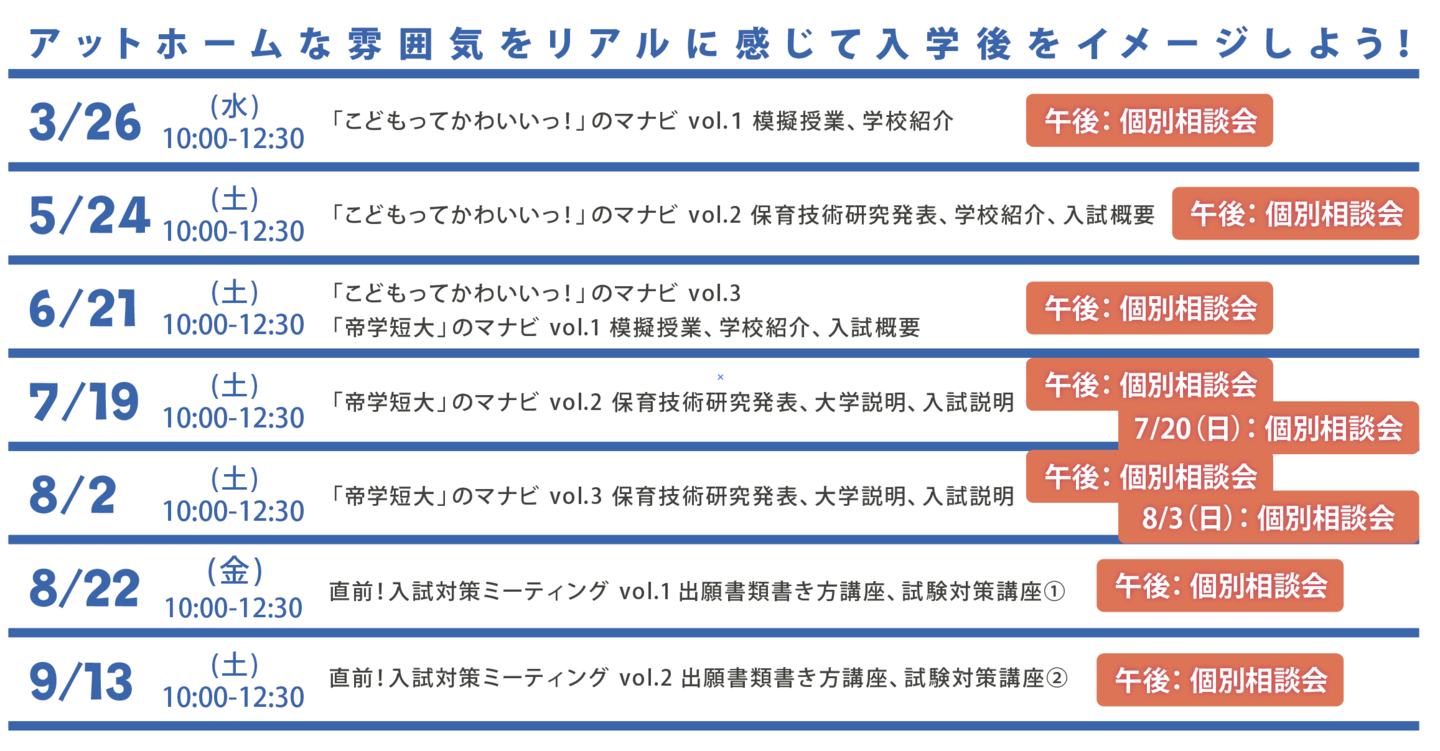 オープンキャンパス内容