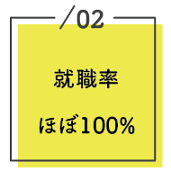 就職率ほぼ100%